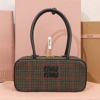 Miu Miu 5BB147 Small Beau Bag In Tartan Multicolor