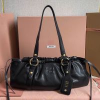 Miu Miu 5BG289 Medium Joie Bag In Nappa Leather Black