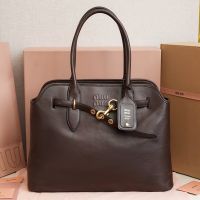 Miu Miu 5BG291 Medium Aventure Bag In Nappa Leather Coffee