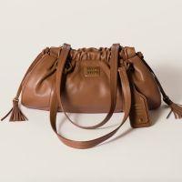 Miu Miu 5BG306 Small Joie Bag In Nappa Leather Brown