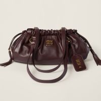 Miu Miu 5BG306 Small Joie Bag In Nappa Leather Coffee