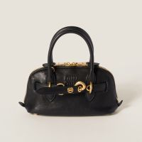 Miu Miu 5BP090 Mini Aventure Bag In Nappa Leather Black