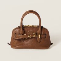 Miu Miu 5BP090 Mini Aventure Bag In Nappa Leather Brown