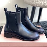 Miu Miu Ankle Boots Women Calfskin Navy Blue