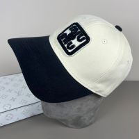 Miu Miu Baseball Cap With Square Embroidered Logo In Cotton White/Black