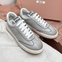 Miu Miu Retro Sneakers Women Calfskin Grey