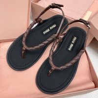 Miu Miu Riviere Sandals Women Calfskin Black