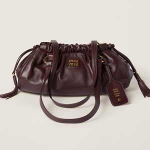Miu Miu 5BG306 Small Joie Bag In Nappa Leather Coffee