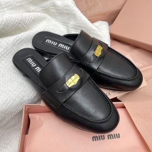 Miu Miu 5D326E Loafers Women Calfskin Black