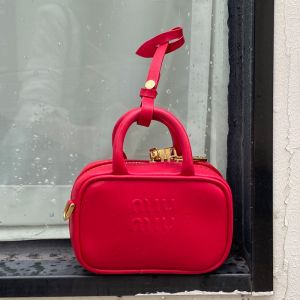 Miu Miu Micro Beau Bag In Leather Red