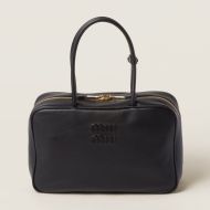 Miu Miu 5BB117 Large Beau Bag In Leather Black