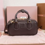 Miu Miu 5BB142 Arcadie Bag In Regular Leather Coffee