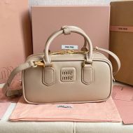 Miu Miu 5BB142 Arcadie Bag In Regular Leather Khaki