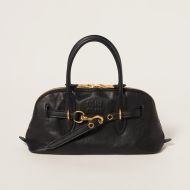 Miu Miu 5BB168 Regular Aventure Top-Handle Bag In Nappa Leather Black