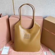 Miu Miu 5BG231 Regular Ivy Bag In Leather Brown