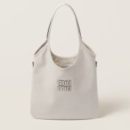 Miu Miu 5BG231 Regular Ivy Bag In Leather White