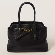 Miu Miu 5BG291 Medium Aventure Bag In Nappa Leather Black