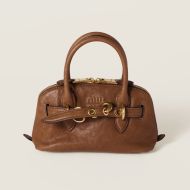 Miu Miu 5BP090 Mini Aventure Bag In Nappa Leather Brown
