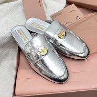 Miu Miu 5D326E Loafers Women Calfskin Silver