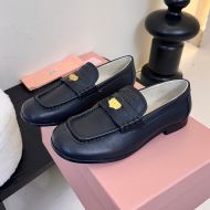 Miu Miu 5D398E Loafers Women Calfskin Black