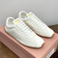Miu Miu 5E114E Plume Sneakers Women Nappa Leather White