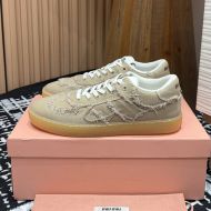 Miu Miu 5E325E Sneakers Women Denim Beige