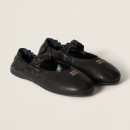 Miu Miu 5F340E Ruches Ballerinas Women Nappa Leather Black
