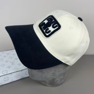Miu Miu Baseball Cap With Square Embroidered Logo In Cotton White/Black