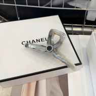 Miu Miu Hair Clip With Round Strass Logo in Acetate Grey