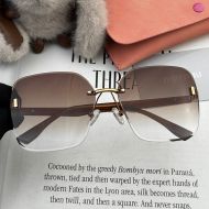 Miu Miu M2612 Square Sunglasses In Metal Brown
