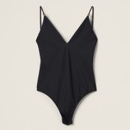 Miu Miu MCO232 One-Piece Swimsuit With Metal Logo Women Lycra Black