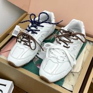 Miu Miu X New Balance 5E165E 530 SL Sneakers Unisex Patent Leather White