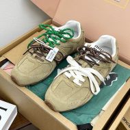 Miu Miu X New Balance 5E165E 530 SL Sneakers Unisex Suede Khaki
