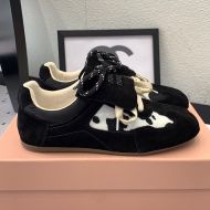 Miu Miu Sneakers Women Suede And Horsehair Black
