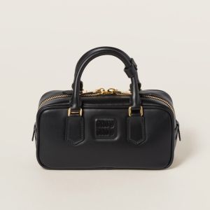 Miu Miu 5BB142 Arcadie Bag In Regular Leather Black