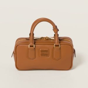 Miu Miu 5BB142 Arcadie Bag In Regular Leather Brown