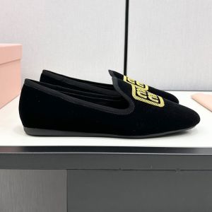 Miu Miu 5S090E Loafers Women Velvet Black