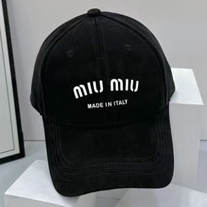 Miu Miu Baseball Cap With Printing Logo In Cotton Black