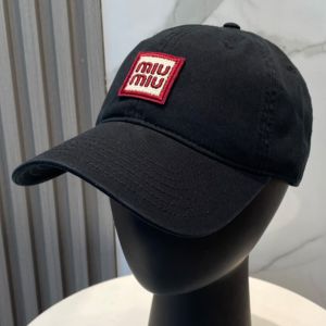 Miu Miu Baseball Cap With Square Embroidered Logo In Cotton Black