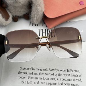 Miu Miu M2612 Square Sunglasses In Metal Brown