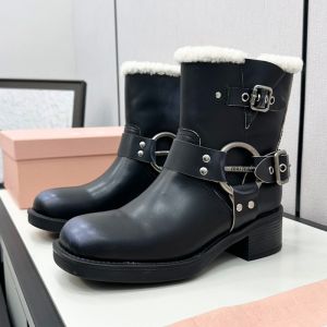 Miu Miu Vintage-Look Booties Women Leather Black